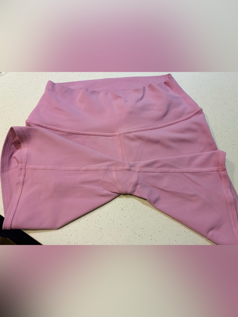 *Final Price* ALO Yoga Airbrush High-Waist Bike Shorts in Candy Heart Pink M - Picture 6 of 7